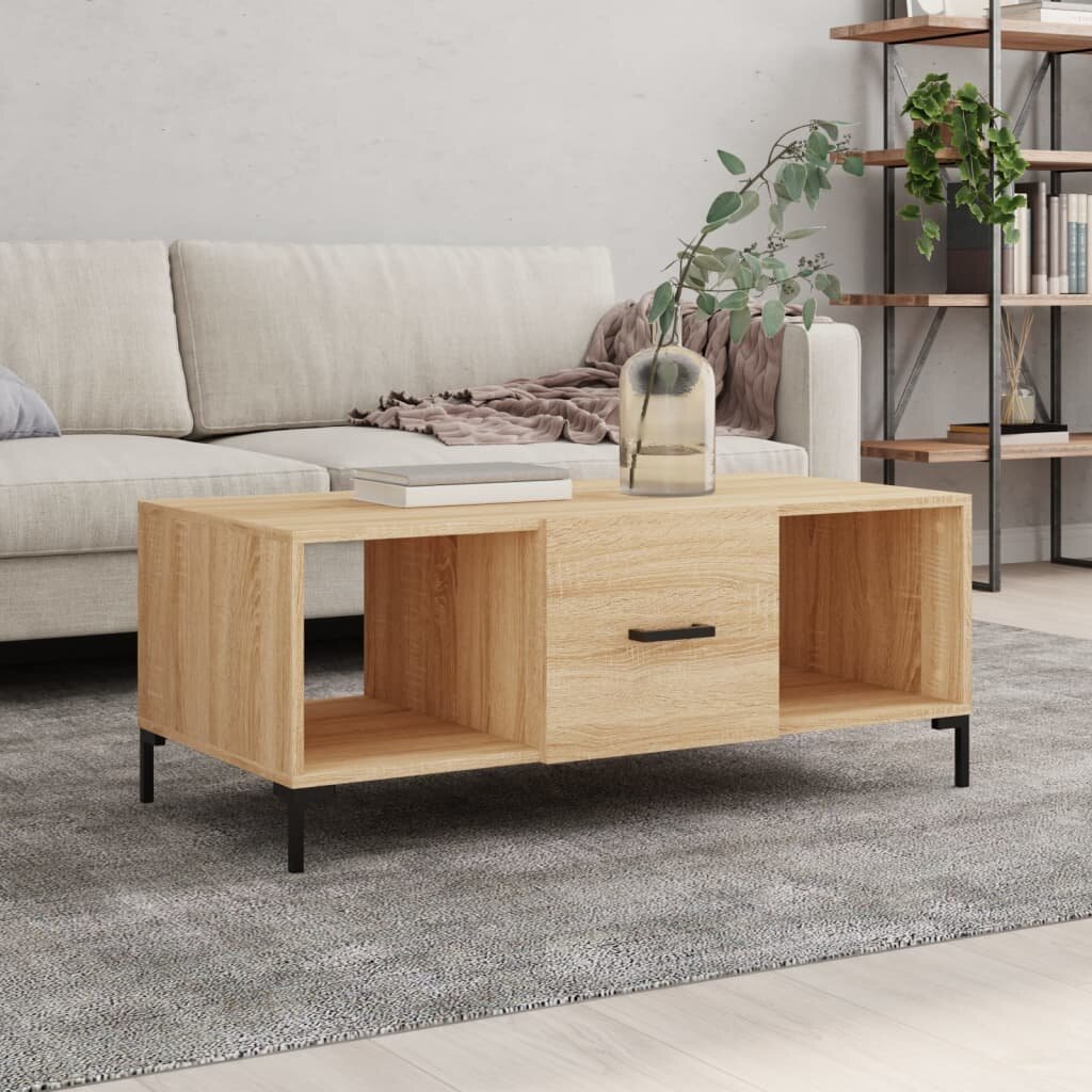 vidaXL Кафе маса дъб сонома 102x50x40 см инженерно дърво
