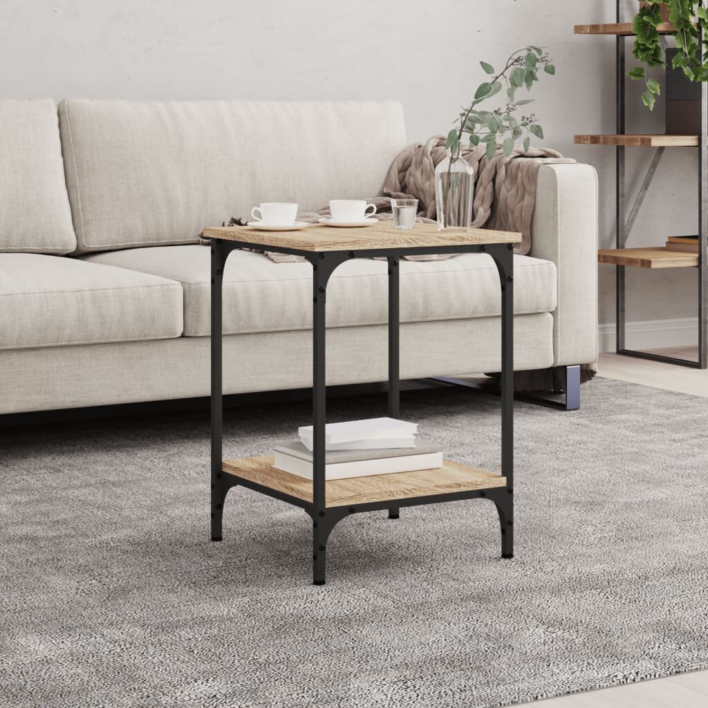 vidaXL Кафе маса дъб сонома 40x40x55 см инженерно дърво