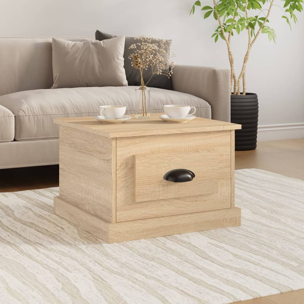 vidaXL Кафе маса дъб сонома 50x50x35 см инженерно дърво