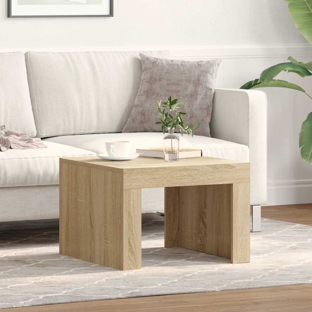 vidaXL Кафе маса дъб сонома 50x50x35 см инженерно дърво