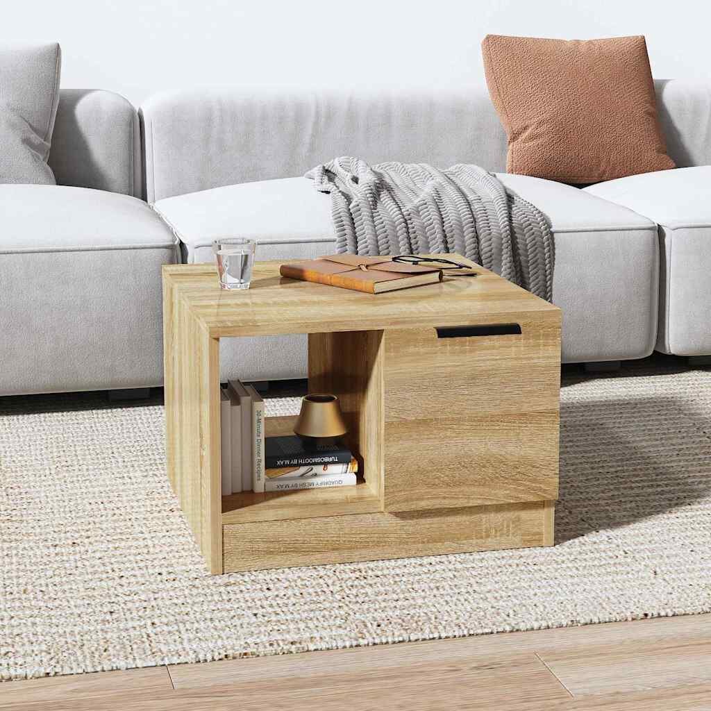 vidaXL Кафе маса дъб сонома 50x50x36 см инженерно дърво