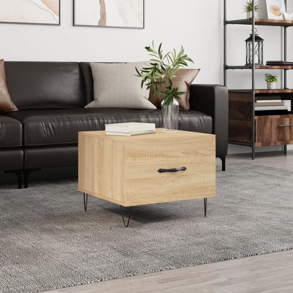 vidaXL Кафе маса дъб сонома 50x50x40 см инженерно дърво