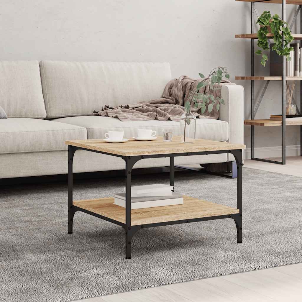 vidaXL Кафе маса дъб сонома 55x55x40 см инженерно дърво