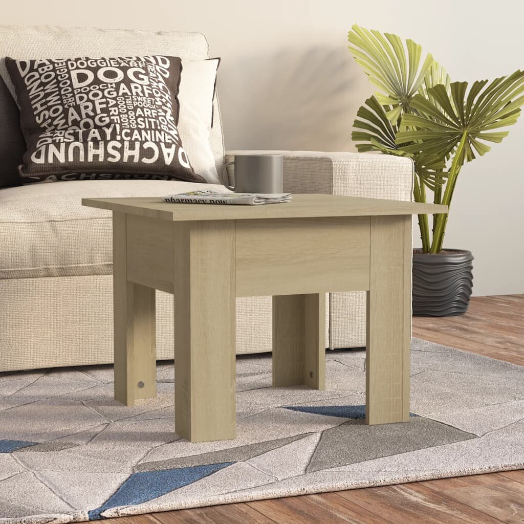 vidaXL Кафе маса дъб сонома 55x55x42 см инженерно дърво