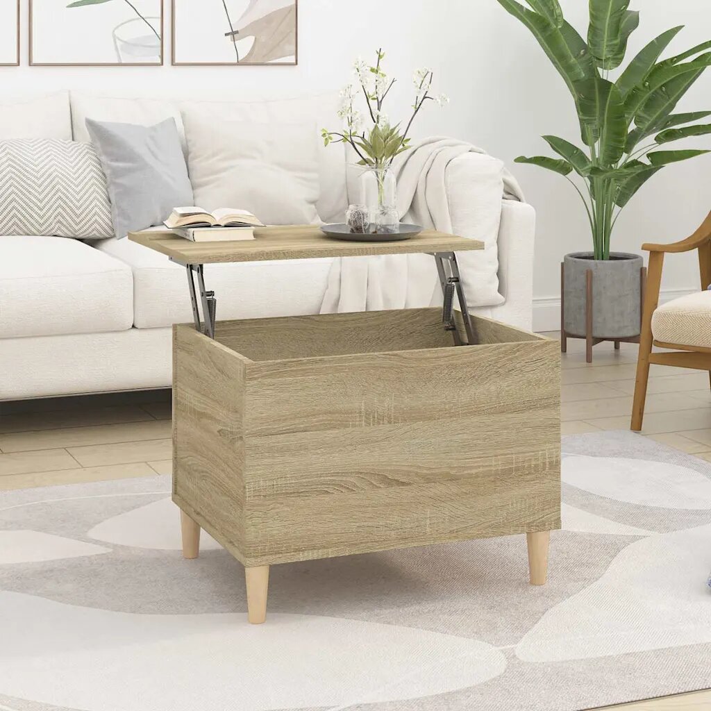 vidaXL Кафе маса дъб сонома 60x445x45 см инженерно дърво