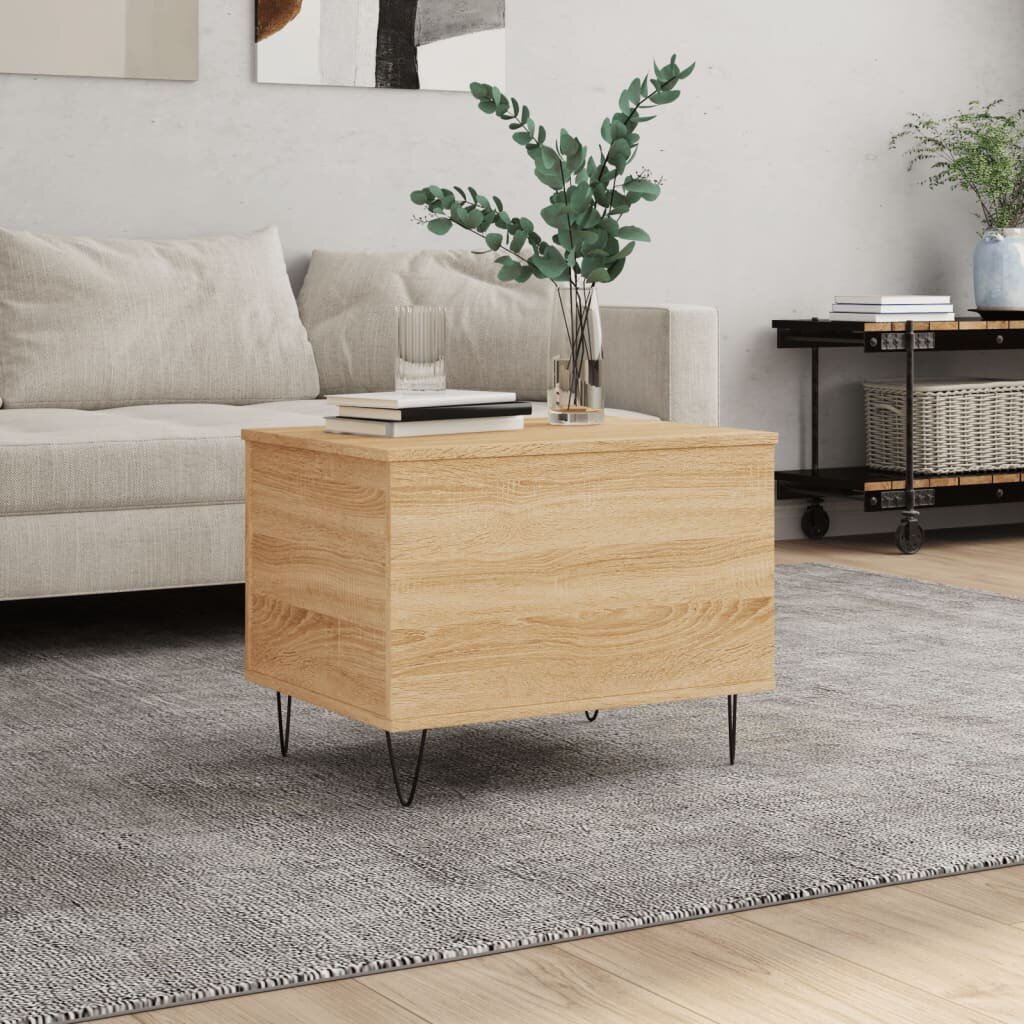 vidaXL Кафе маса дъб сонома 60x445x45 см инженерно дърво