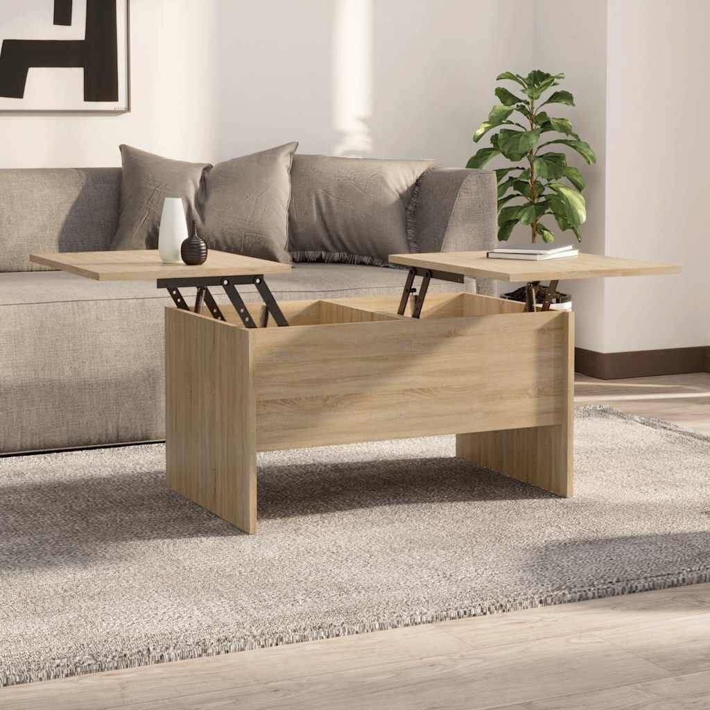 vidaXL Кафе маса дъб сонома 80x50x425 см инженерно дърво