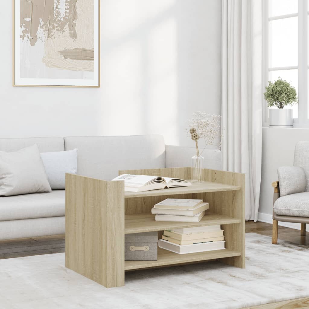 vidaXL Кафе маса дъб сонома 80x50x50 см инженерно дърво