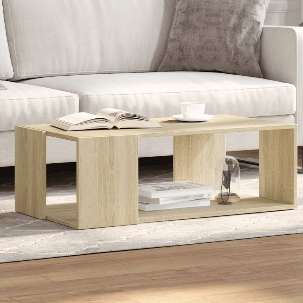 vidaXL Кафе маса дъб сонома 895x48x30 см инженерно дърво
