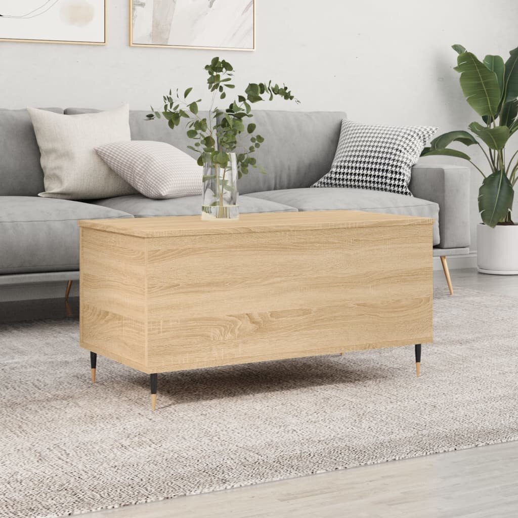vidaXL Кафе маса дъб сонома 90x445x45 см инженерно дърво