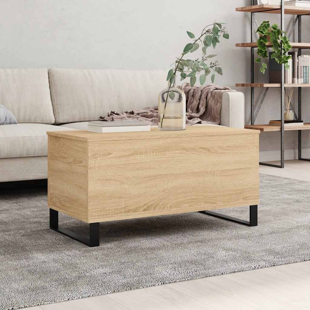 vidaXL Кафе маса дъб сонома 90x445x45 см инженерно дърво