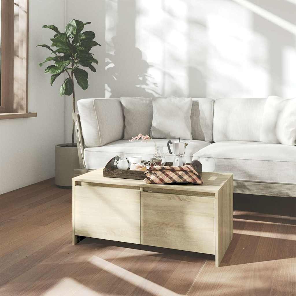 vidaXL Кафе маса дъб сонома 90x50x415 см инженерно дърво
