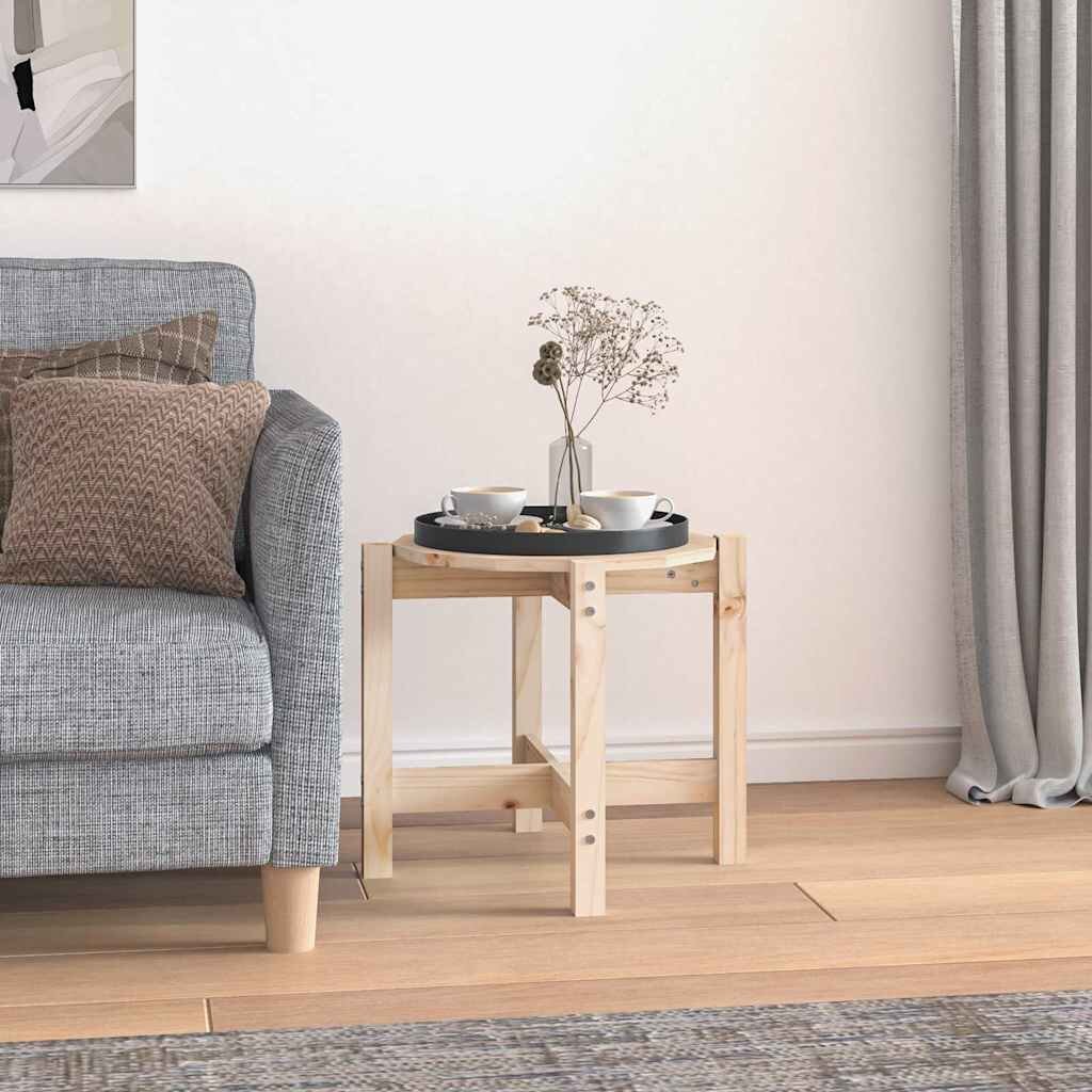 vidaXL Кафе маса Ø 525x45 см борово дърво масив