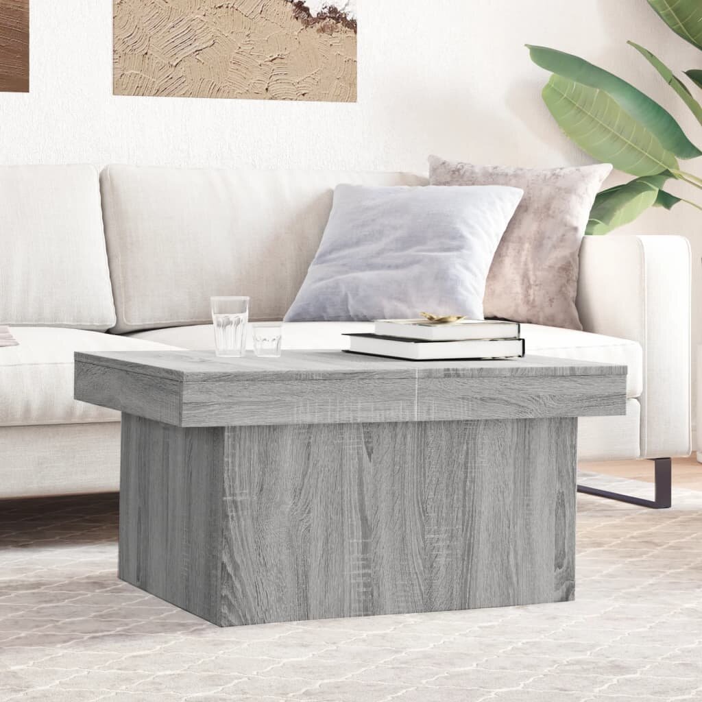 vidaXL Кафе маса сив сонома 100x55x40 см инженерно дърво