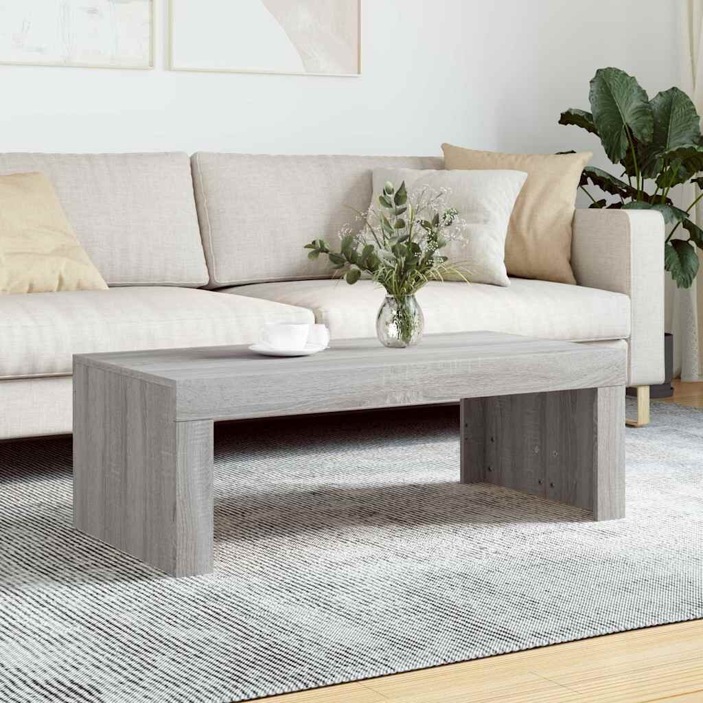 vidaXL Кафе маса сив сонома 102x50x36 см инженерно дърво