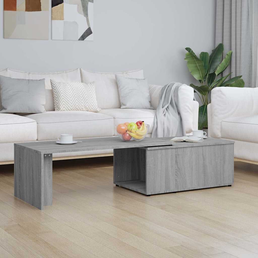 vidaXL Кафе маса сив сонома 150x50x35 см инженерно дърво