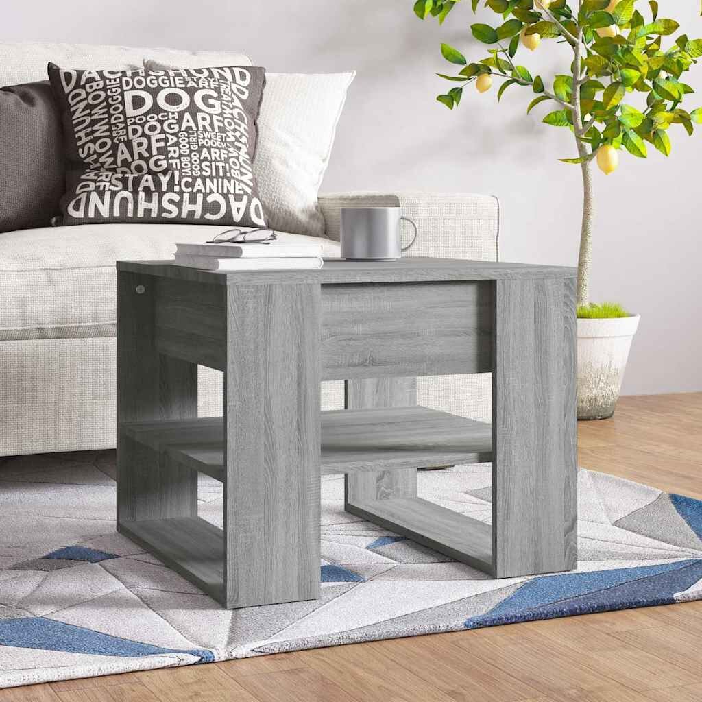 vidaXL Кафе маса сив сонома 555x55x45 см инженерно дърво