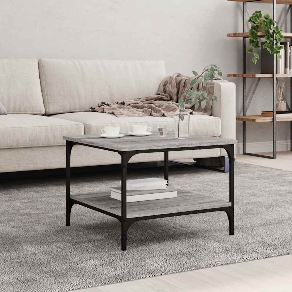 vidaXL Кафе маса сив сонома 55x55x40 см инженерно дърво