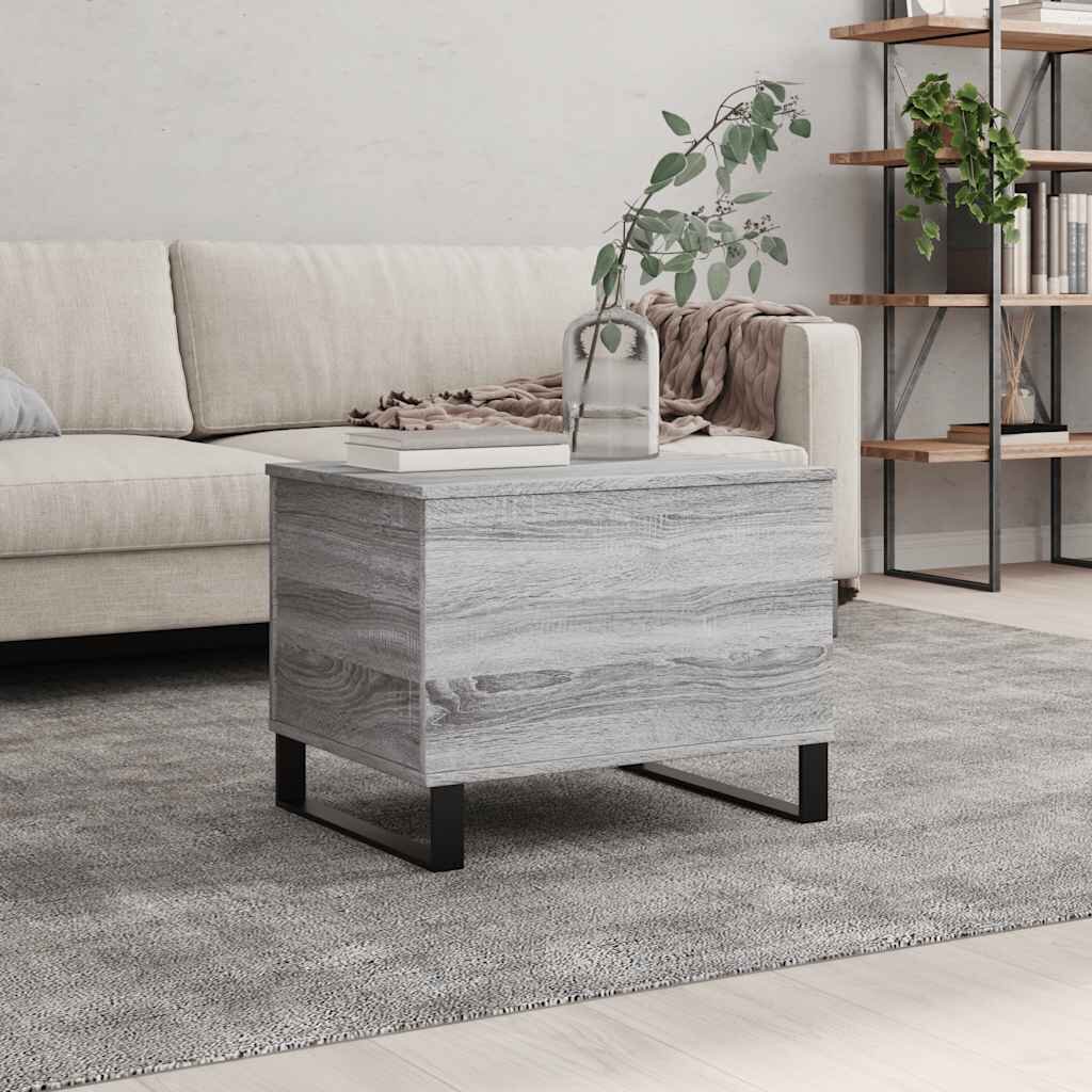vidaXL Кафе маса сив сонома 60x445x45 см инженерно дърво