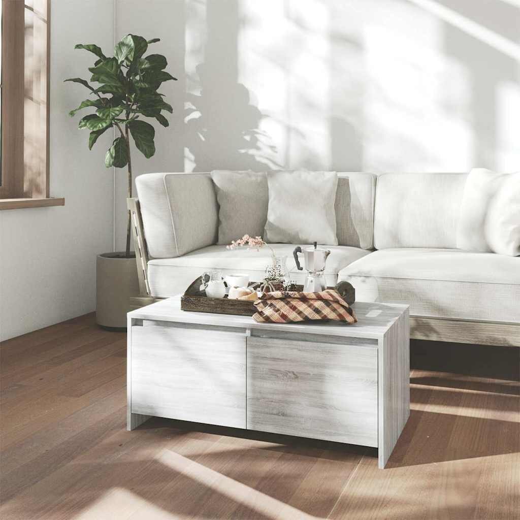 vidaXL Кафе маса сив сонома 90x50x415 см инженерно дърво