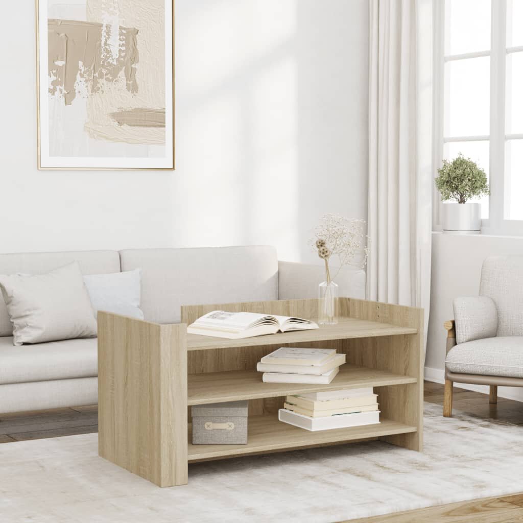 vidaXL Кафе маса сонома дъб 100x50x50 см инженерно дърво