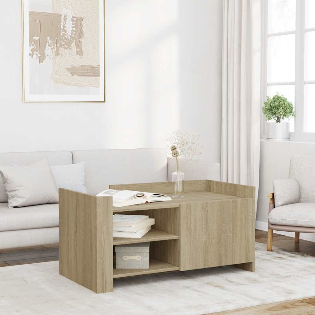 vidaXL Кафе маса сонома дъб 100x50x50 см инженерно дърво
