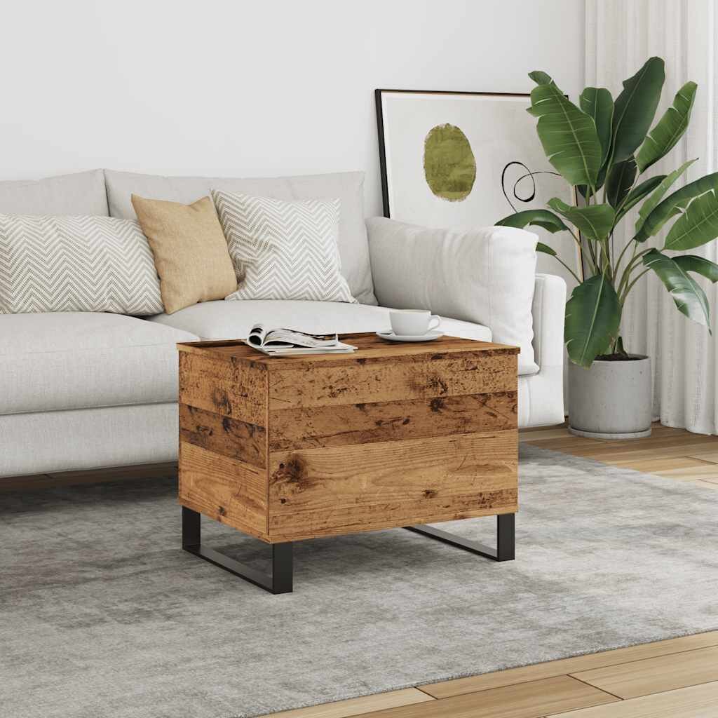 vidaXL Кафе маса старо дърво 60x445x45 см инженерно дърво