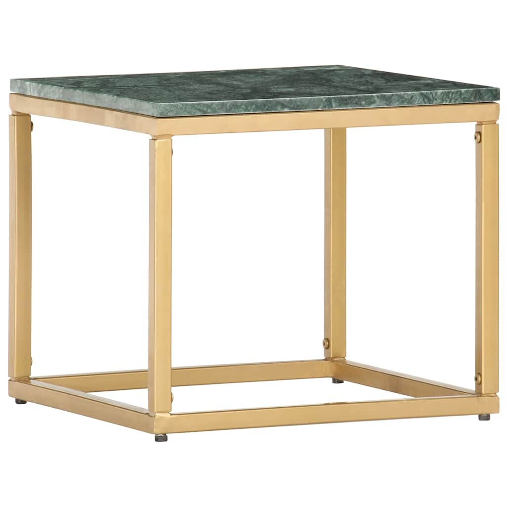 vidaXL Кафе маса зелена 40x40x35 см естествен камък мраморна текстура