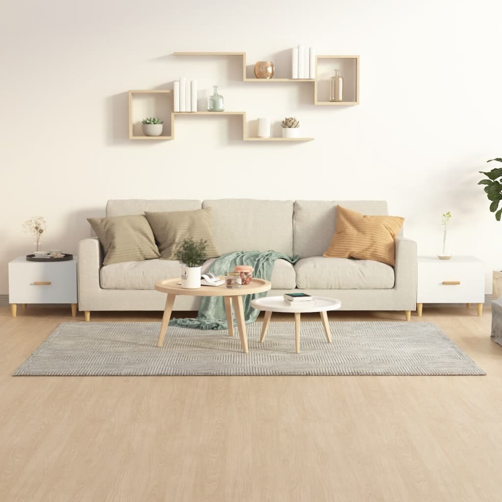 vidaXL Кафе маси 2 бр бели 50x50x40 см инженерно дърво