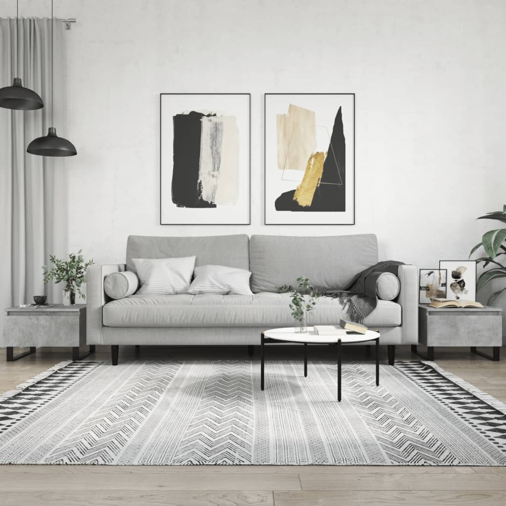 vidaXL Кафе маси 2 бр бетонно сиво 50x46x35 см инженерно дърво