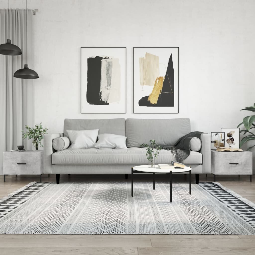 vidaXL Кафе маси 2 бр Бетонно сиво 50x50x40 см инженерно дърво
