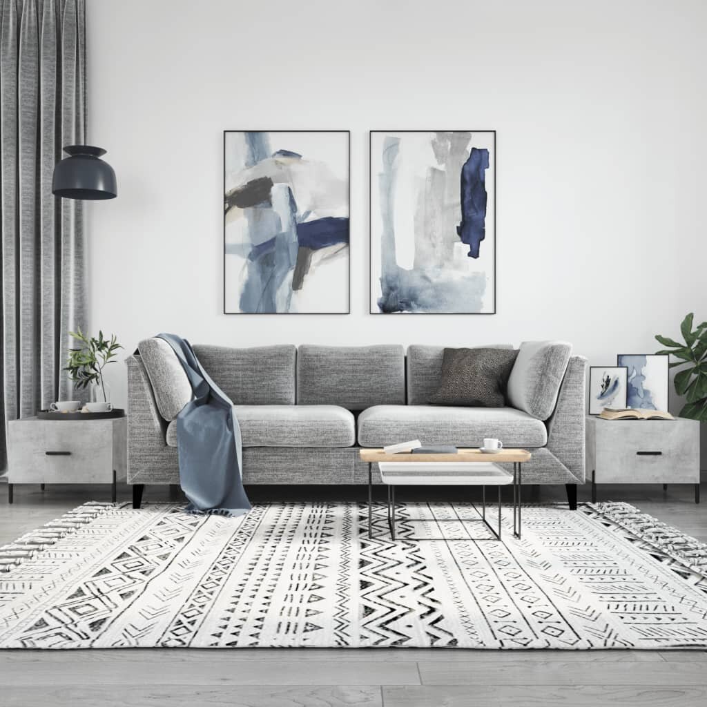 vidaXL Кафе маси 2 бр Бетонно сиво 50x50x40 см инженерно дърво