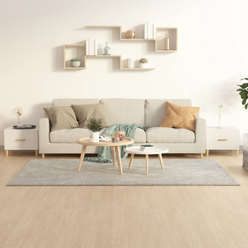 vidaXL Кафе маси 2 бр Бял гланц 50x50x40 см инженерно дърво