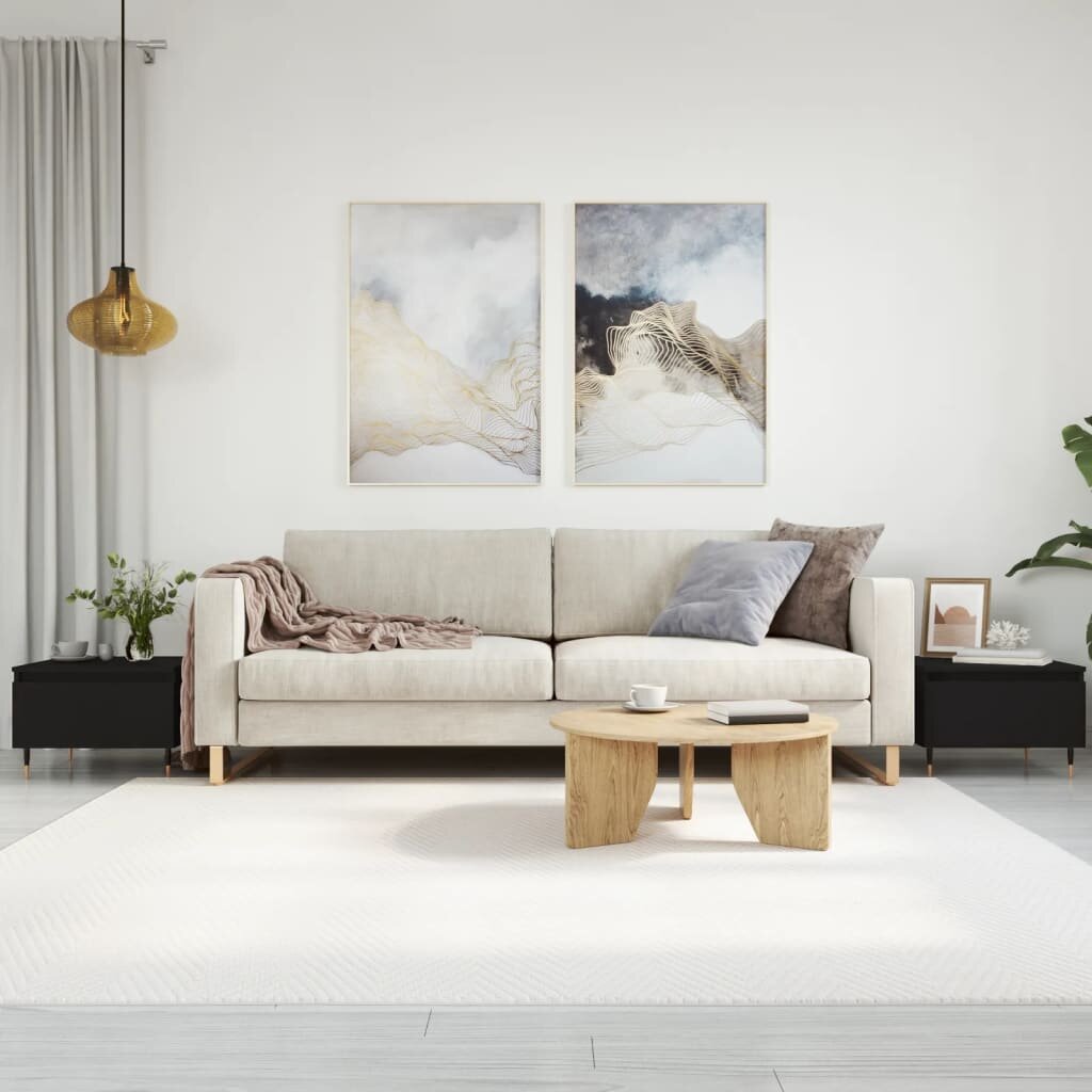 vidaXL Кафе маси 2 бр черни 50x46x35 см инженерно дърво