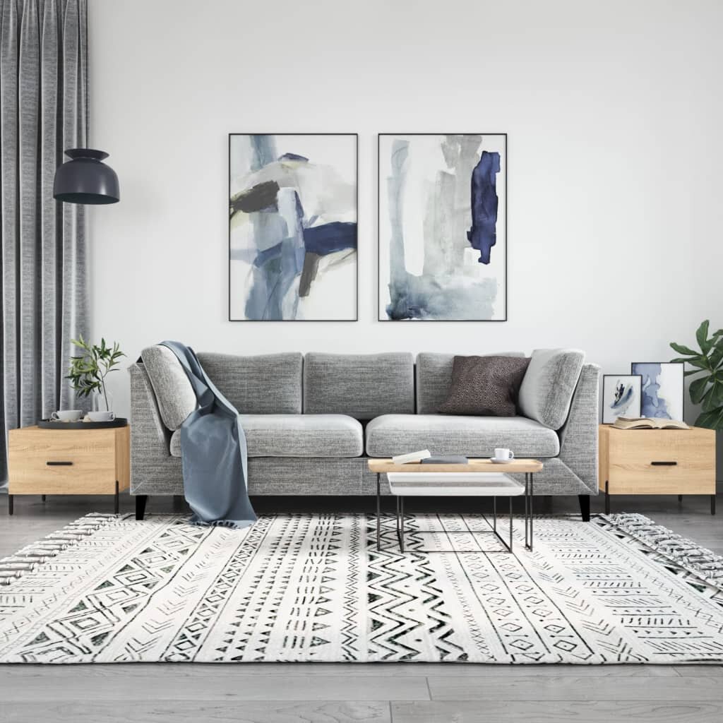 vidaXL Кафе маси 2 бр дъб сонома 50x50x40 см инженерно дърво