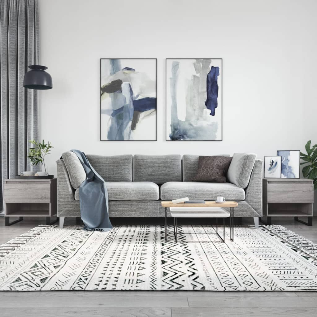 vidaXL Кафе маси 2 бр сив сонома 50x46x50 см инженерно дърво
