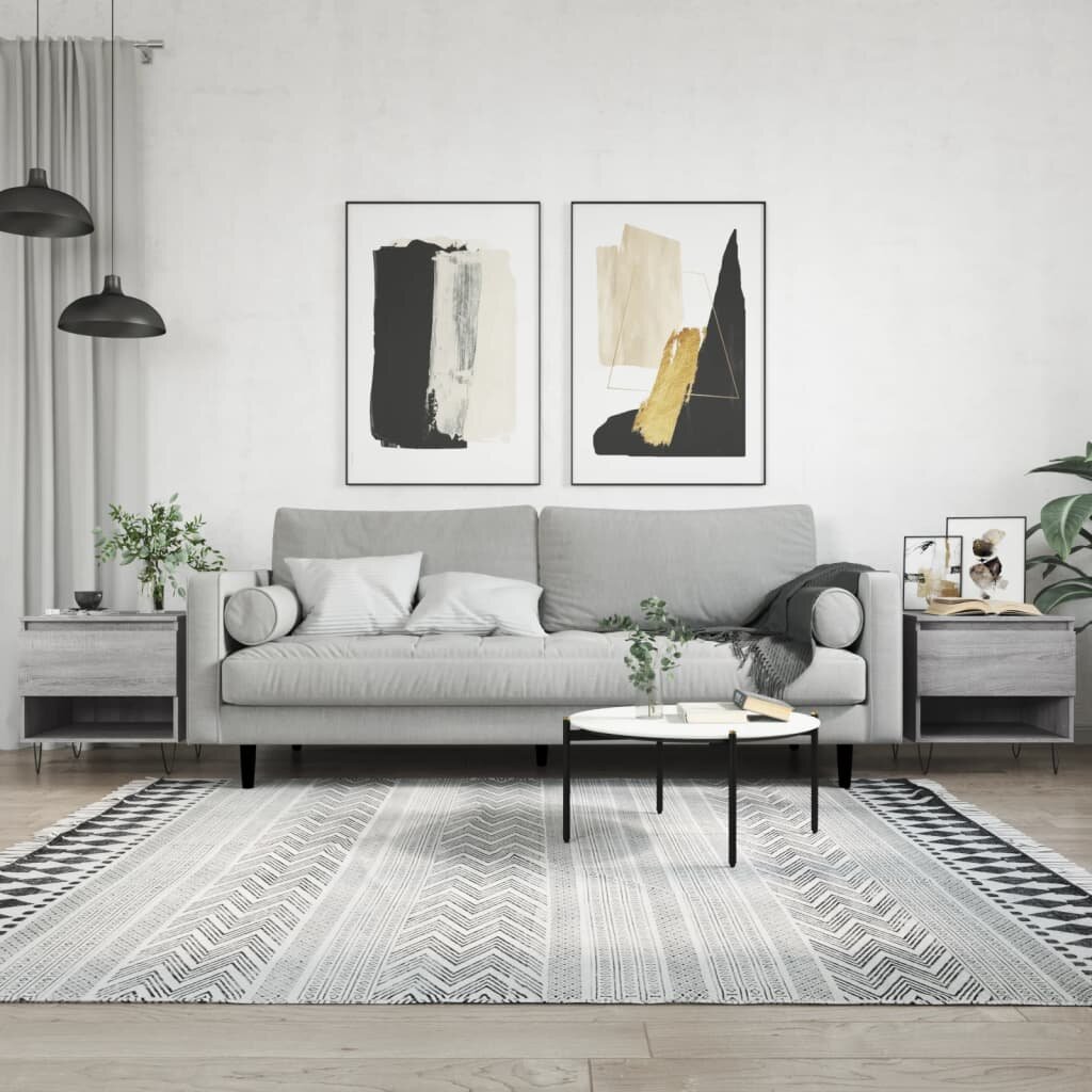 vidaXL Кафе маси 2 бр сив сонома 50x46x50 см инженерно дърво