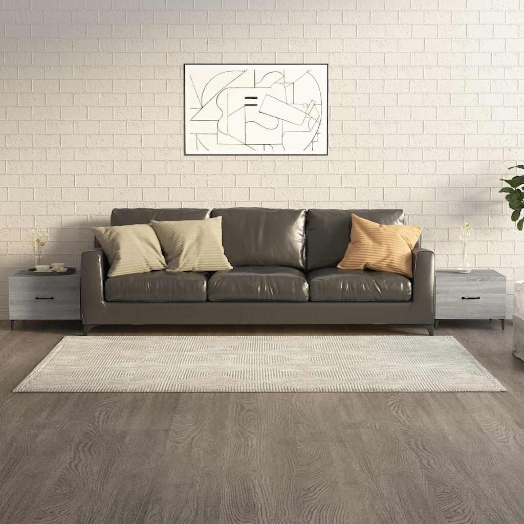 vidaXL Кафе маси с метални крака 2 бр сив сонома 50x50x40 см