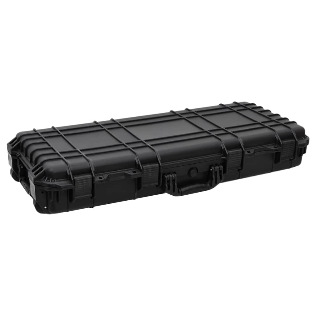 vidaXL Калъф с колела за полет черен 96x42x16 см PP