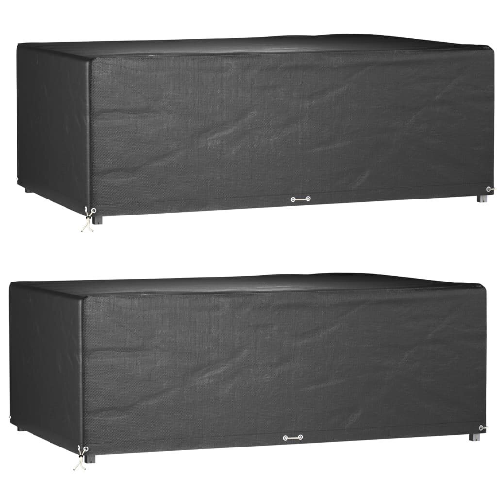 vidaXL Калъф за градинска мебел 2 бр 12 капси 213x132x75см правоъгълни