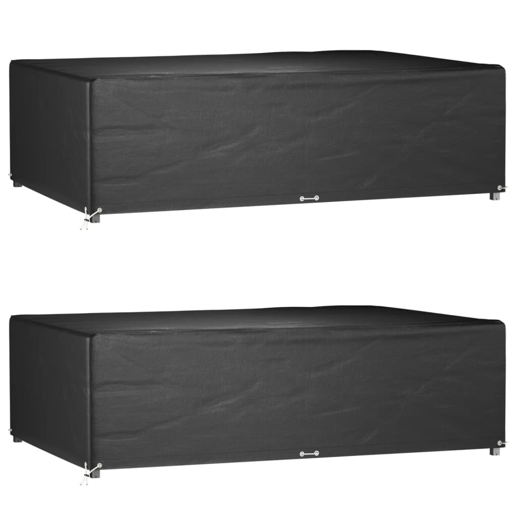 vidaXL Калъф за градинска мебел 2 бр 12 капси 227x152x65см правоъгълни