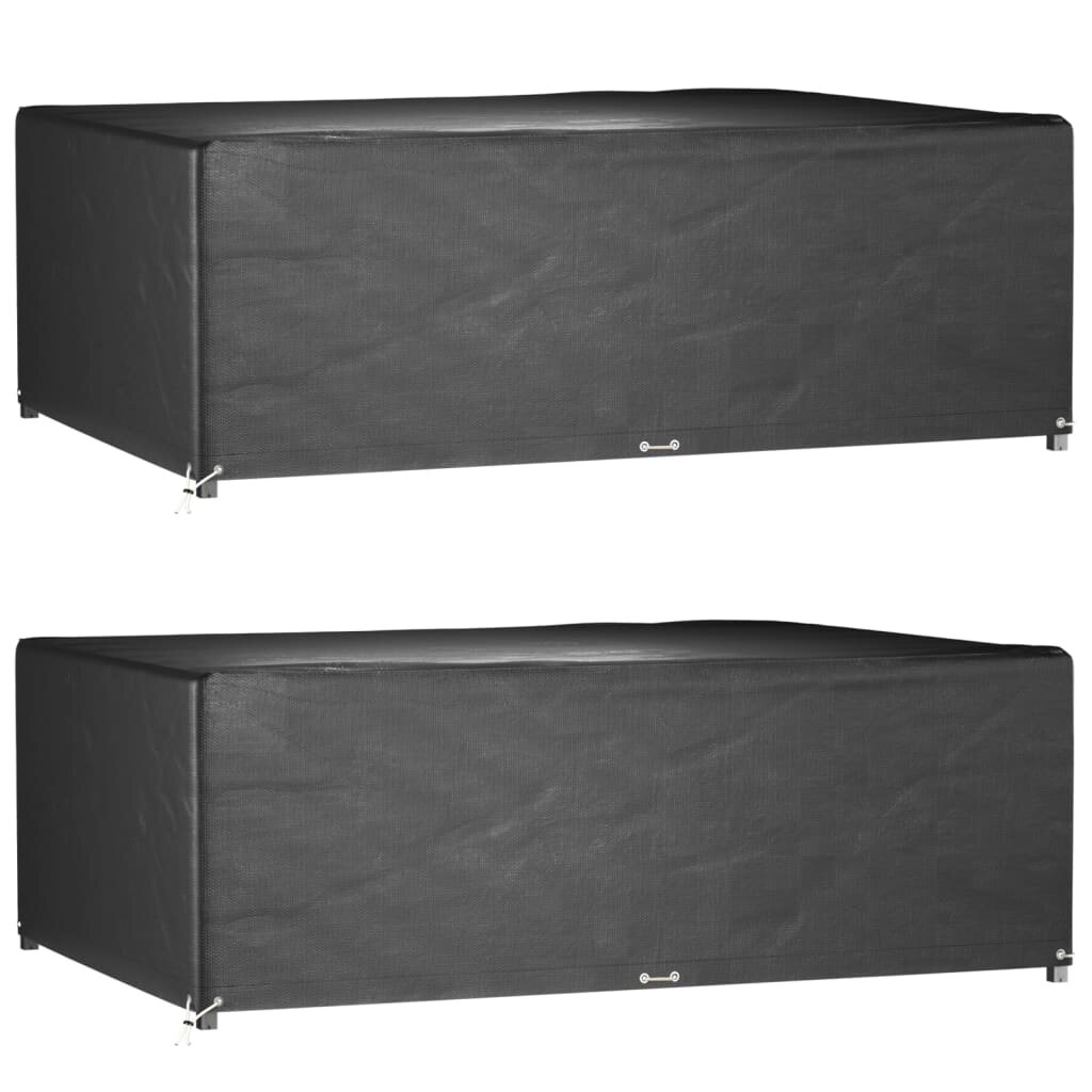 vidaXL Калъф за градинска мебел 2 бр 12 капси 230x165x80см правоъгълни