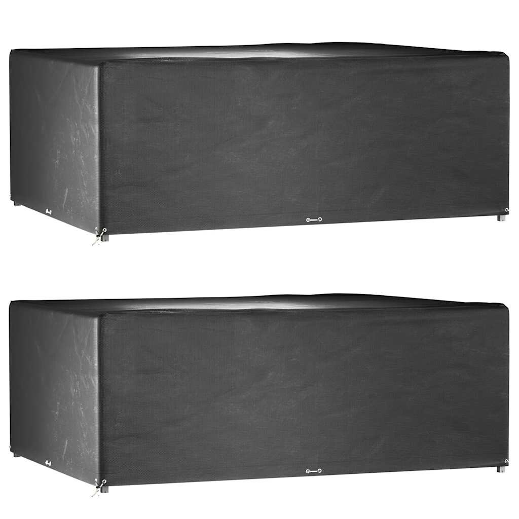 vidaXL Калъф за градинска мебел 2 бр 16 капси 300x250x90см правоъгълни