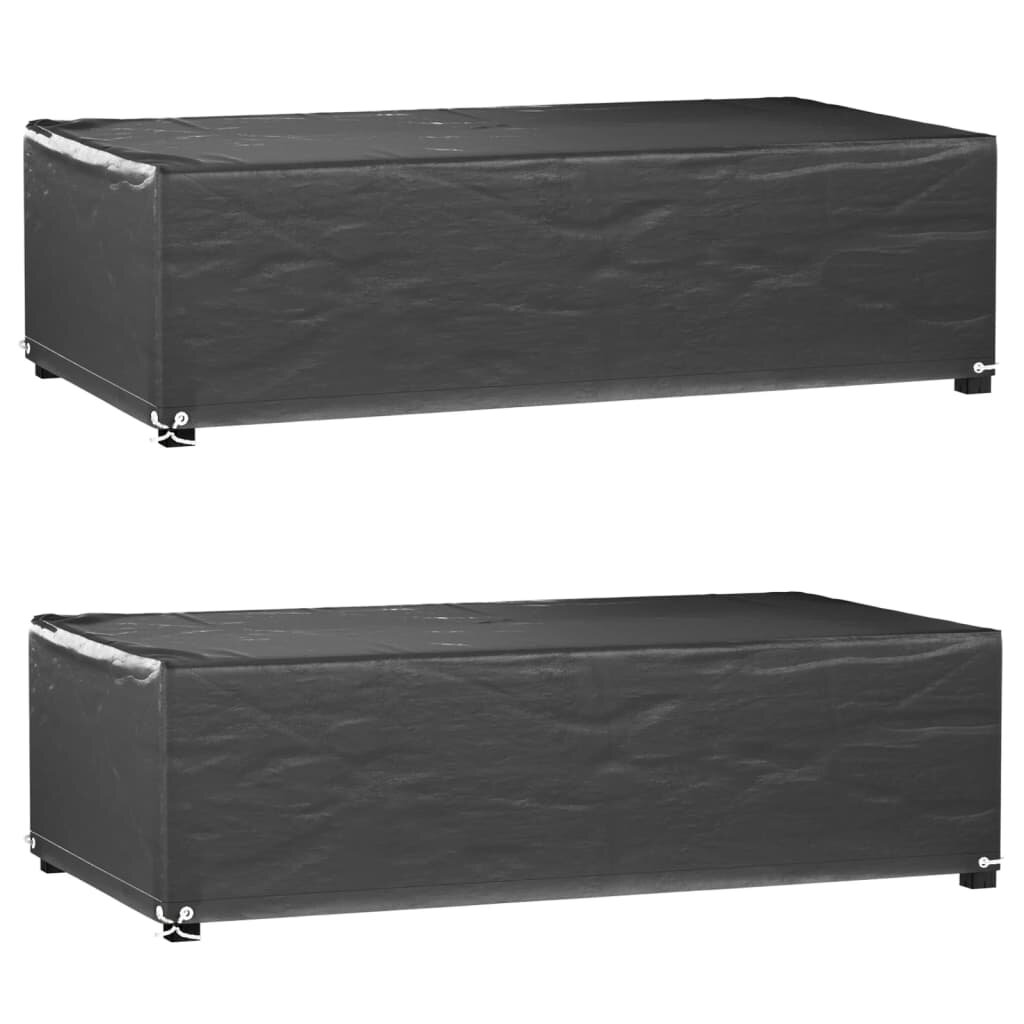 vidaXL Калъф за градинска мебел 2 бр 8 капси 125x70x35 см правоъгълни