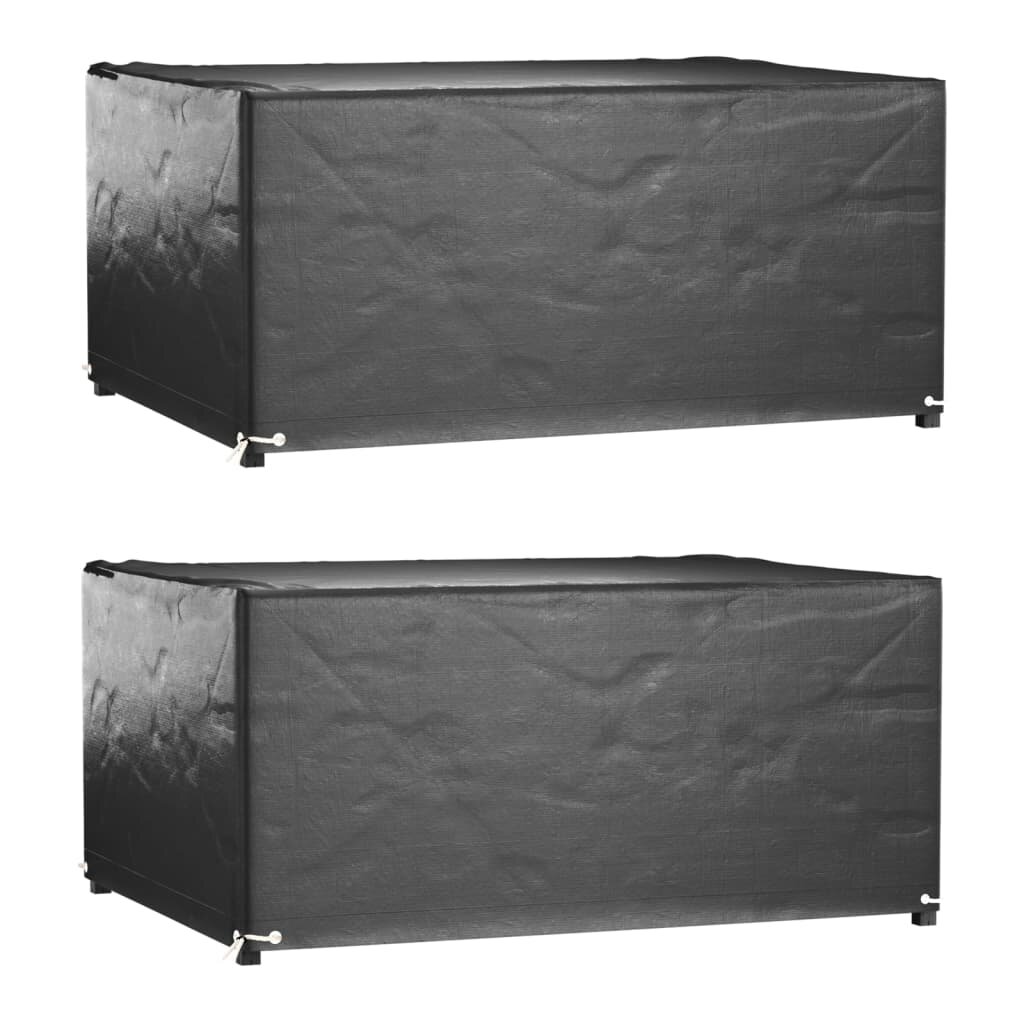 vidaXL Калъф за градинска мебел 2 бр 8 капси 180x135x80 см правоъгълни