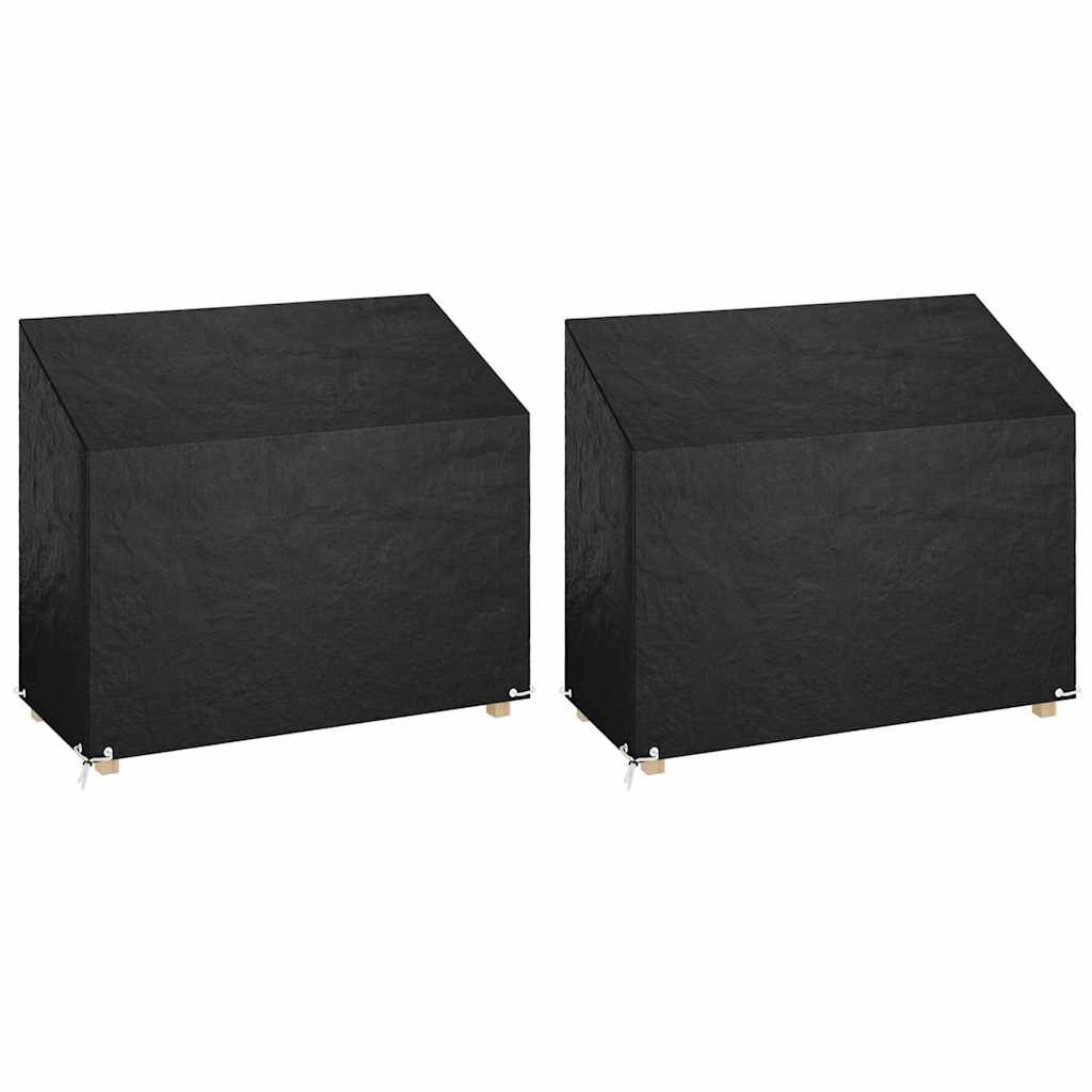 vidaXL Калъф за градинска пейка 2 бр 8 капси 160x70x70/88см полиетилен