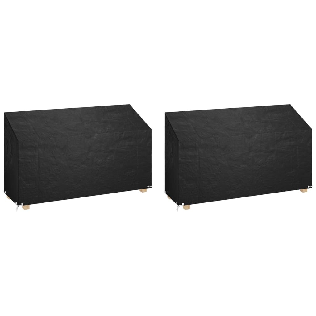vidaXL Калъф за градинска пейка 2бр 12 капси 210x70x70/88см полиетилен
