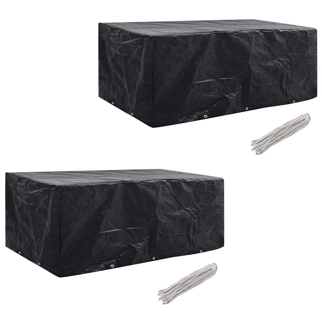 vidaXL Калъфи за 8-местни градински мебели 2 бр 10 капси 229x113 см