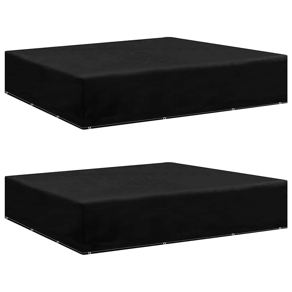 vidaXL Калъфи за градински мебели 2 бр ъглови 12 капси 250x250x70 см