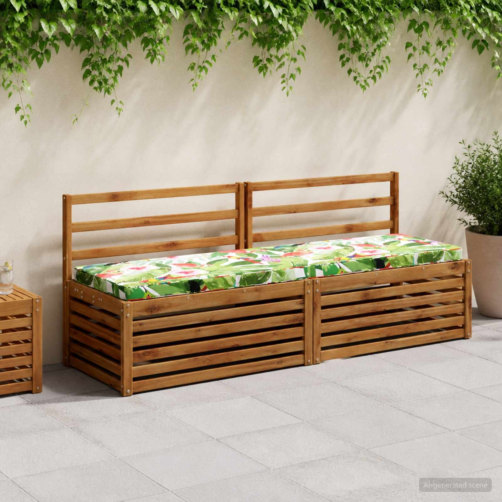 vidaXL Калъфи за пейки 2 части VUGHT 2 бр. 100% полиестер Многоцветен